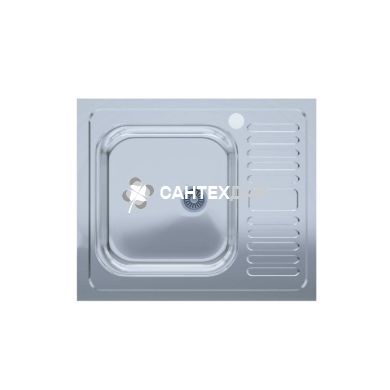 Кухонна мийка UA 50х60 Polish 0.4 мм нержавійка ліва