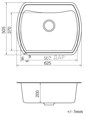 Мийка кварцева Vankor Norton NMP 01.63 Gray + сифон