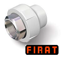 Муфта ППР Firat 32х1 ВР под ключ белая
