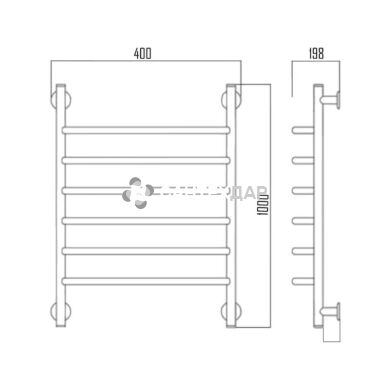 Полотенцесушитель водяной UA Лесенка D 38/20х1/2" 40х100 S7