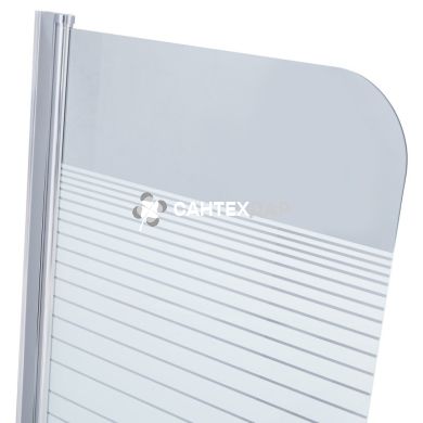 Шторка для ванни Lidz BRAMA SS80x150L.CRM.L скло Linie розпашна ліва