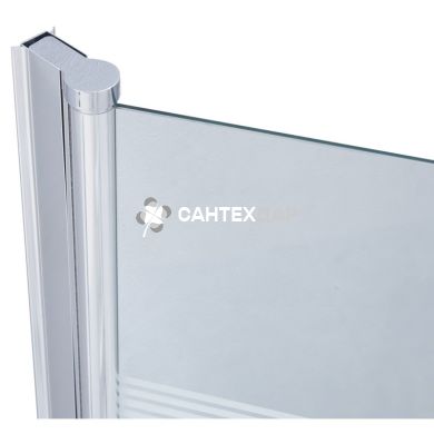 Шторка для ванни Lidz BRAMA SS80x150L.CRM.L скло Linie розпашна ліва