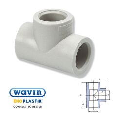 Тройник соединительный ППР Wavin Ekoplastik 75 мм