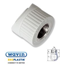 Вварное седло с резьбой ППР Wavin Ekoplastik 63*3/4 ВР