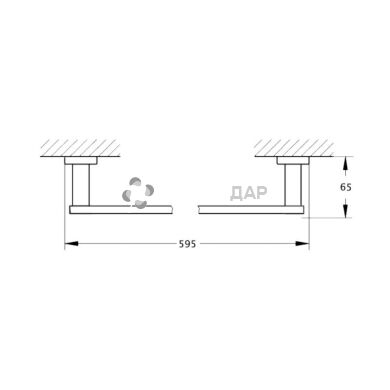 Держатель полотенец GF Italy 2701 65 см хром