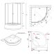 Душова кабіна Lidz Wieza 80x80 високий скло Linie