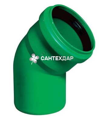 Колено бесшумное ПП Ostendorf (наружная канализация) 160х15&deg;