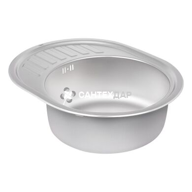 Кухонная мойка из нержавейки Qtap 5745 Satin 0,8 мм