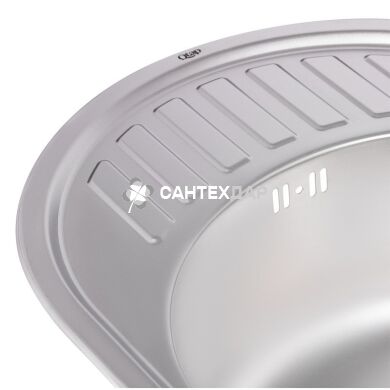 Кухонная мойка из нержавейки Qtap 5745 Satin 0,8 мм