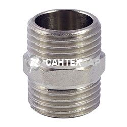 Ниппель латунный АБ 3/4 НН никель
