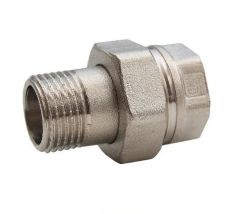 Сгон с американкой латунный FADO 1 НВ прямой никель