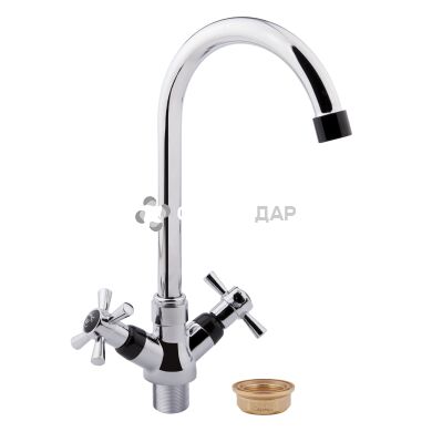 Смеситель для кухни буксовый Potato P4954-6 на гайке