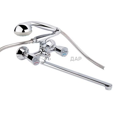 Смеситель для ванной буксовый Q-Tap Mix CRM 143 резина