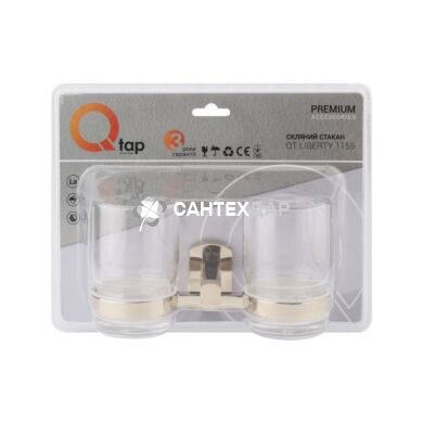 Стакан настенный QT Liberty ORO 1155 двойной