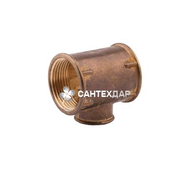 Тройник латунный переходной KD 1"х3/4"х1" ВВВ