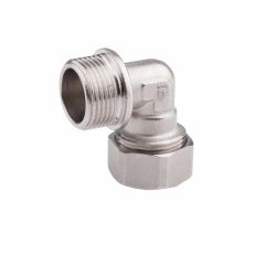 Угол металлопластиковый обжимной SD Forte 16*1/2 НР