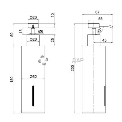 Дозатор для рідкого мила Qtap Liberty ANT 1152-1