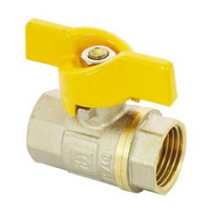 Кран шаровый для газа АБ 1/2" ВВ бабочка