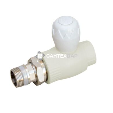 Кран шаровый радиаторный PPR Blue Ocean 25х3/4" прямой PPSU
