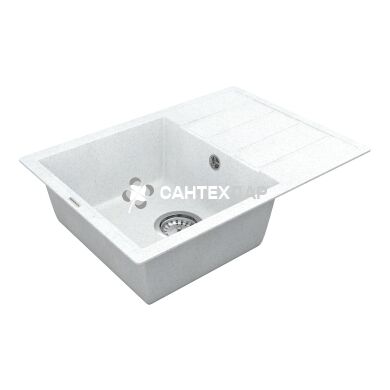 Мийка кварцева Vankor Easy EMP 02.62 White stone + сифон