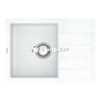 Мийка кварцева Vankor Easy EMP 02.62 White stone + сифон