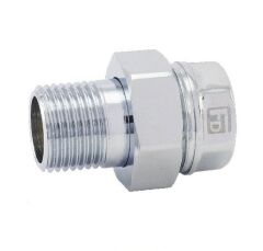 Сгон с американкой латунный FADO 1 НВ прямой хром