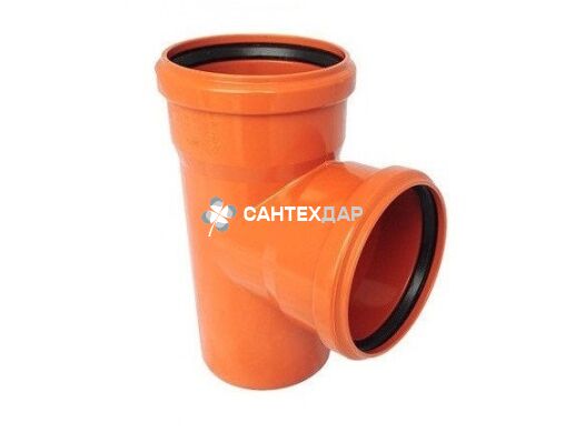 Тройник ПВХ наружной канализации Ostendorf 200/160х87&deg;