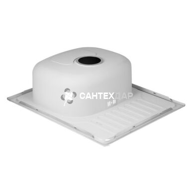 Мийка кухонна з нержавіючої сталі Qtap 5848 Satin 0,8 мм