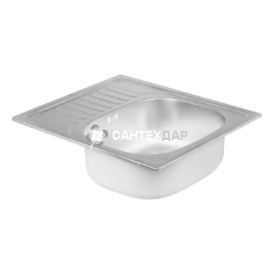 Мийка кухонна з нержавіючої сталі Qtap 5848 Satin 0,8 мм