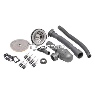 Мийка кухонна з нержавіючої сталі Qtap 5848 Satin 0,8 мм