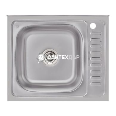 Кухонная мойка Lidz 6050-L Satin 0,6 мм