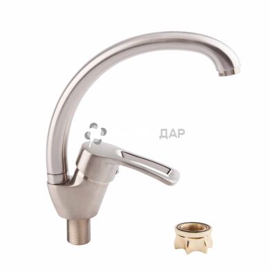 Смеситель для кухни GF Italy 04-008F-40 U NKS на гайке