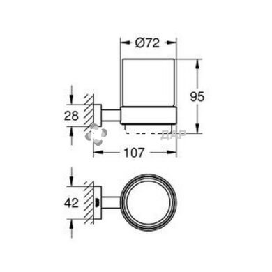 Стакан Grohe Essentials Cube 40755001