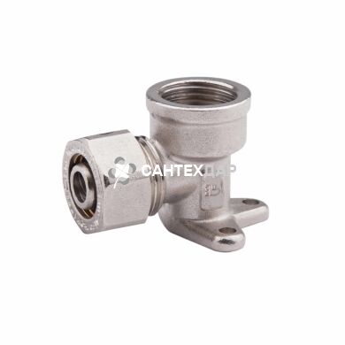 Угол металлопластиковый обжимной монтажный SD Forte 16*1/2 ВР