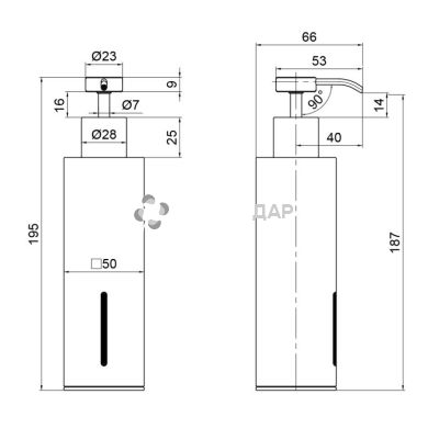Дозатор для рідкого мила Qtap Liberty ANT 1152-2