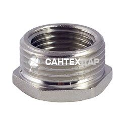 Футорка латунная АБ 1/2x1/4 НВ никель
