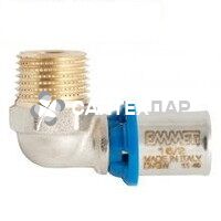 Колено металлопластиковое пресс Emmeti 32х1" НР