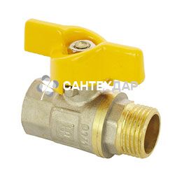 Кран шаровый для газа АБ 1/2" НВ бабочка