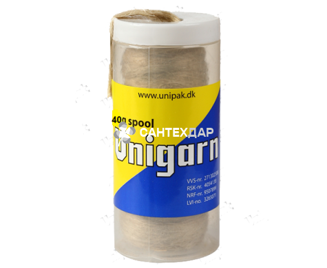 Лен сантехнический Unigarn 40 г катушка в контейнере