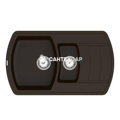 Мойка кварцевая Vankor Norton NMP 04.86 Gray + сифон