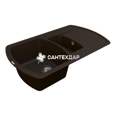 Мойка кварцевая Vankor Norton NMP 04.86 Gray + сифон