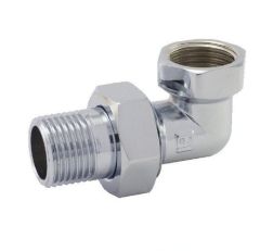 Сгон с американкой латунный FADO 1 НВ угловой хром