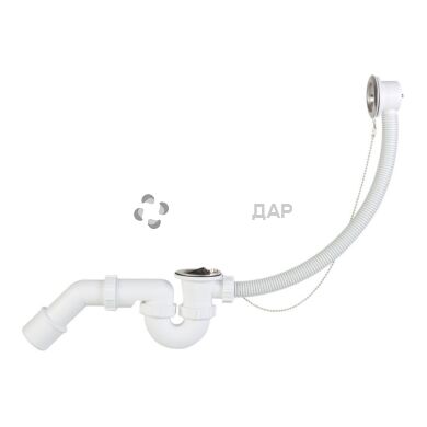 Сифон для ванны Styron STY-536 длина 530 мм с цепочкой