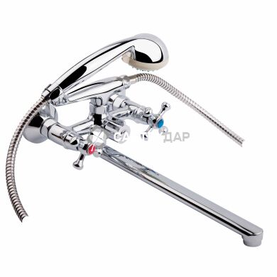 Смеситель для ванной буксовый Q-Tap Smes CRM 140 резина